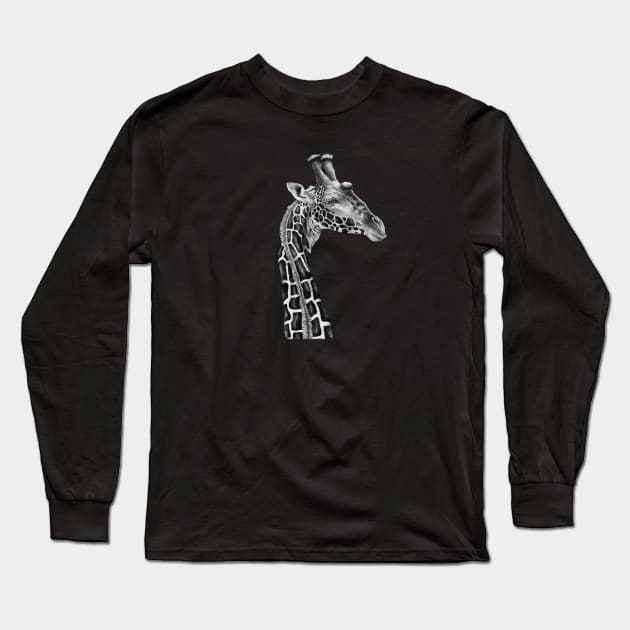 Giraffe Long Sleeve T-Shirt by Tim Jeffs Art